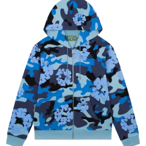 Denim Tears Camo Cotton Wreath Zipper Hoodie