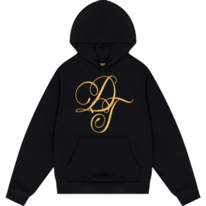 Denim Tears Metallic Gold Script Hoodie