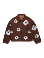 Cotton Wreath Canvas Work Jacket Brown