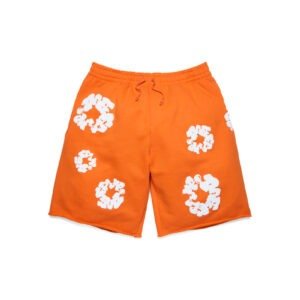 Cotton Wreath Sweat shorts Orange