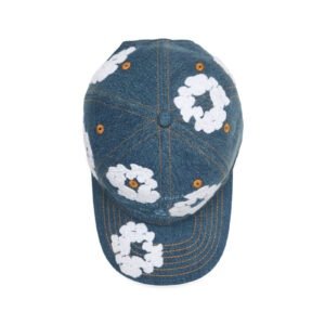Denim Cotton Wreath Cap Black